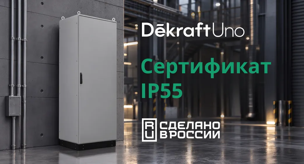Шкафы DekraftUno подтвердили соответствие степени защиты IP55
